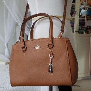 Brown leather Coach bag